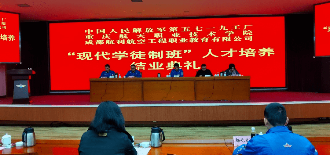 我校首届飞机机电设备维修专业“中国人民第五七一九工厂现代学徒制班Kaiyun 开云体育”结业典礼顺利举行(图6)